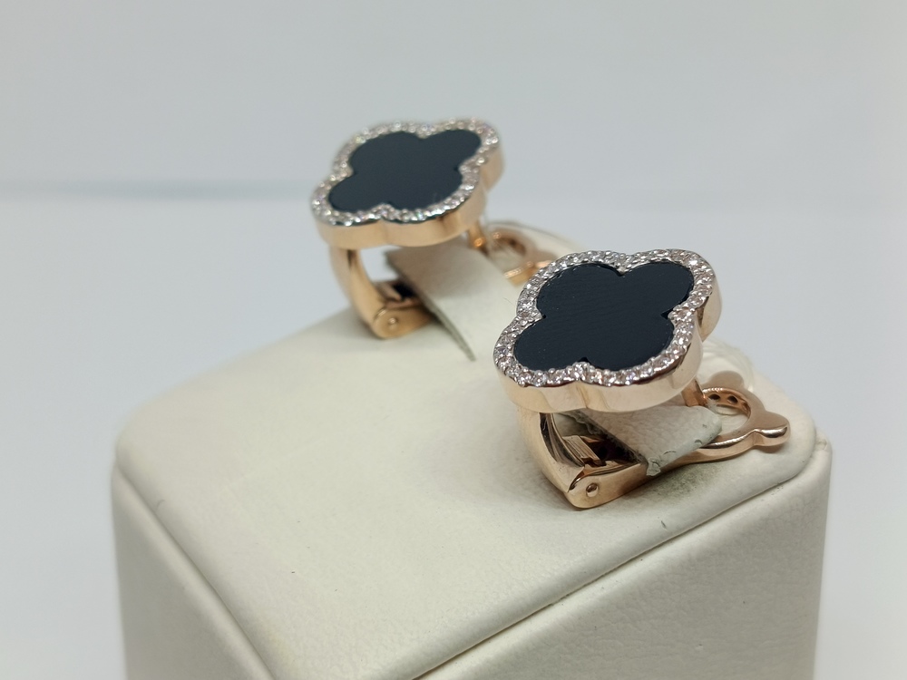 120362 СЕРЬГИ С КАМНЯМИ (Au 585)