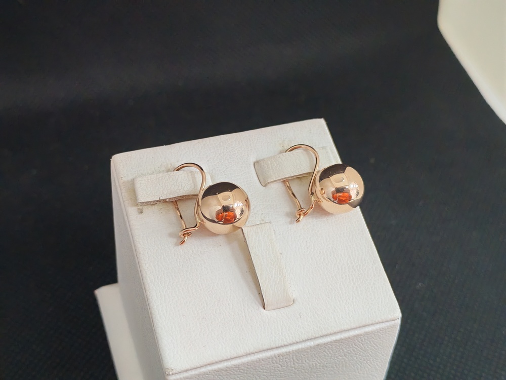 СЕРЬГИ БЕЗ КАМНЯ (Au 585)