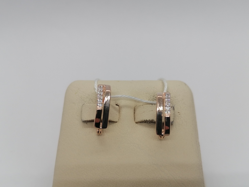 СКМИ585 СЕРЬГИ С КАМНЯМИ (Au 585)