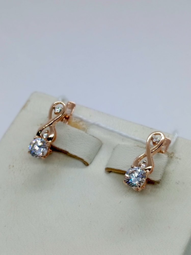 СКМИ585 СЕРЬГИ С КАМНЯМИ (Au 585)