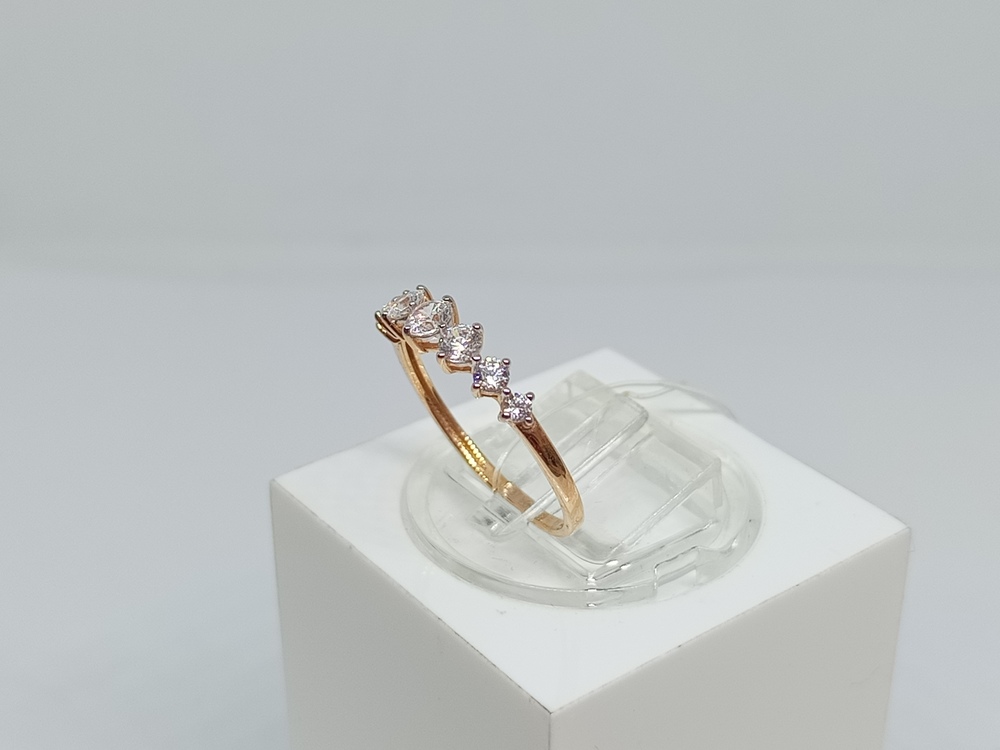 КОЛЬЦО С КАМНЯМИ (Au 585)