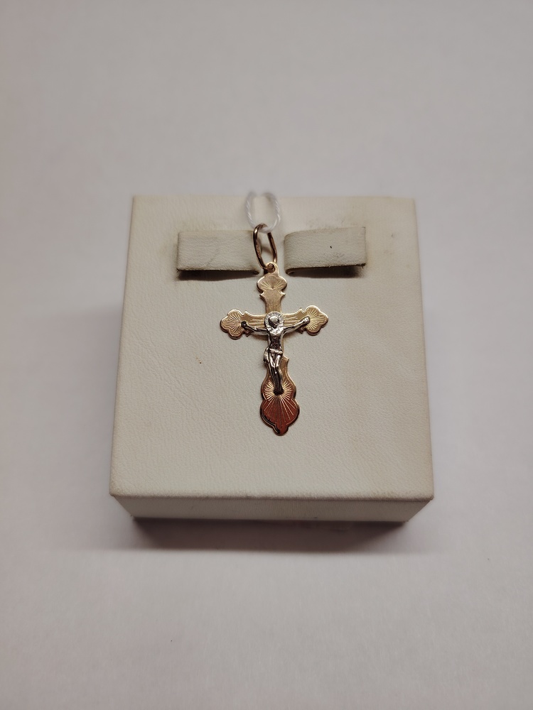 ПОДКБК585 ПОДВЕСКА КРЕСТ БЕЗ КАМНЯ (Au 585)