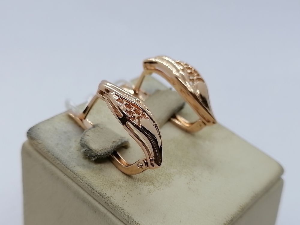 СБКМ585 СЕРЬГИ БЕЗ КАМНЯ (Au 585)