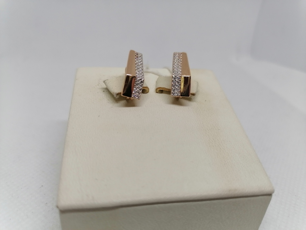 СКМИ585 СЕРЬГИ С КАМНЯМИ (Au 585)