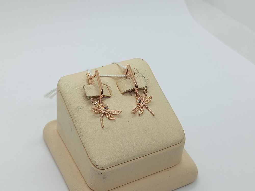 СКМИ375 СЕРЬГИ С КАМНЯМИ (Au 375)