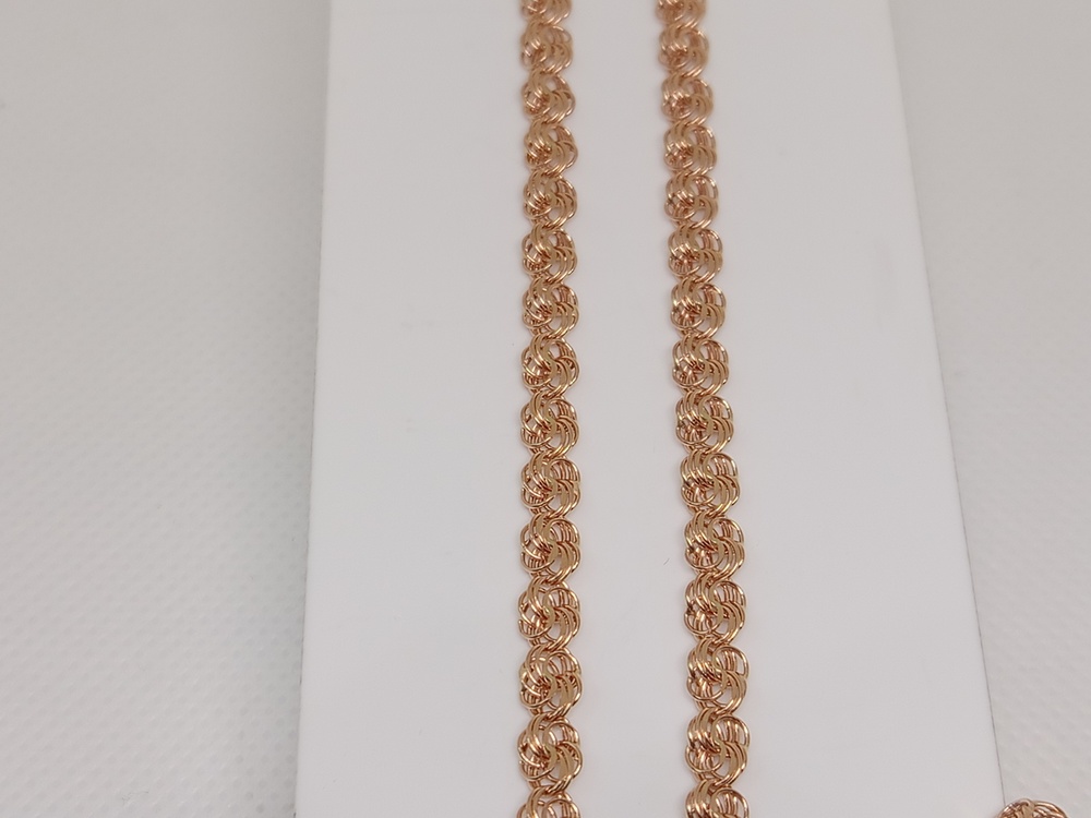 ЦЕПЬ ПУСТОТЕЛАЯ Роза (Au 585)