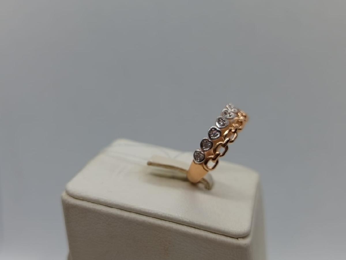 КОЛЬЦО С КАМНЯМИ (Au 585)