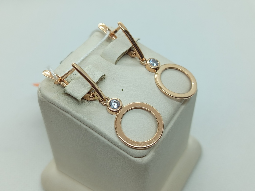 СЕРЬГИ С КАМНЕМ (Au 585)