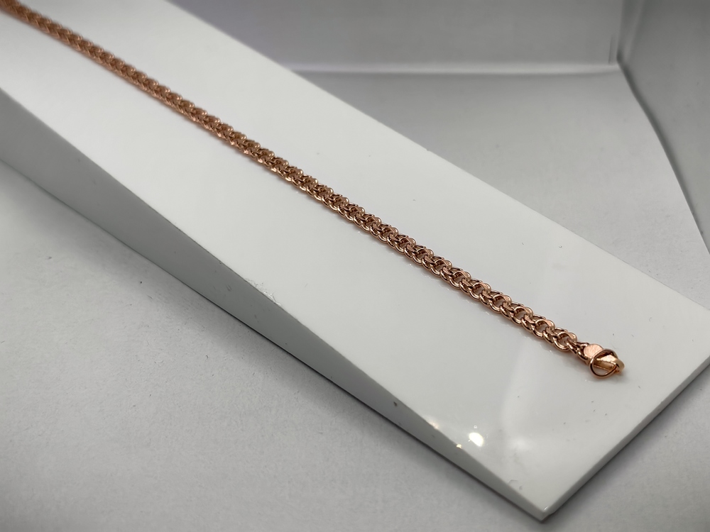 7060200П-19 БРАСЛЕТ ПУСТОТЕЛЫЙ Бисмарк (Au 585)