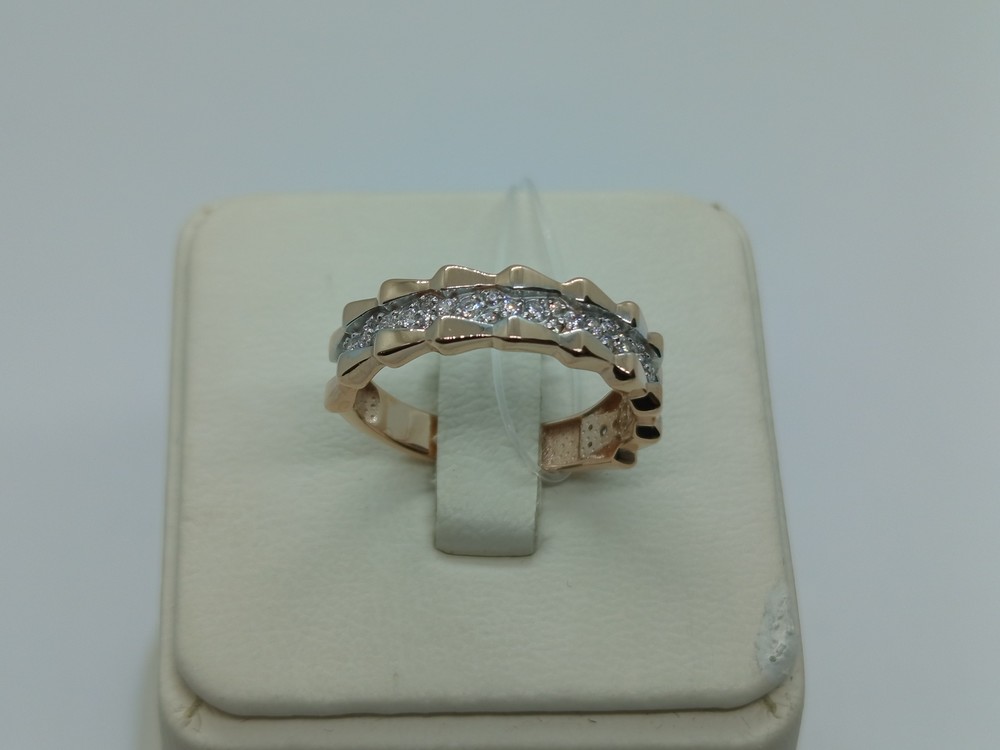 КОЛЬЦО С КАМНЯМИ (Au 585)