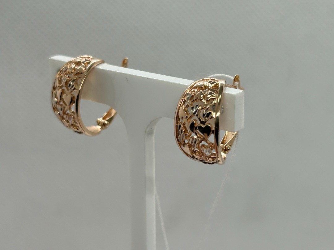 СЕРЬГИ БЕЗ КАМНЯ (Au 585)