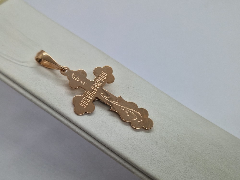 ПОДВЕСКА КРЕСТ без камня (Au 585)