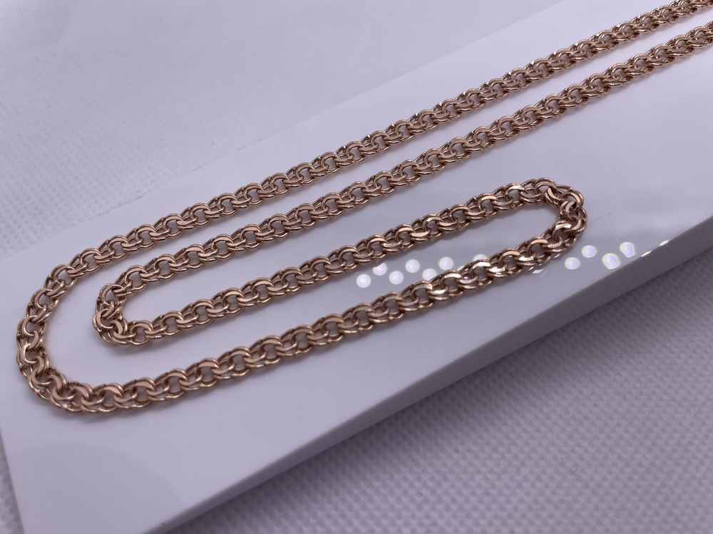 570006022 ЦЕПЬ ПУСТОТЕЛАЯ Бисмарк (Au 585)