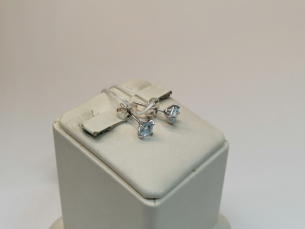 СКМ585 СЕРЬГИ С КАМНЕМ (Au 585)