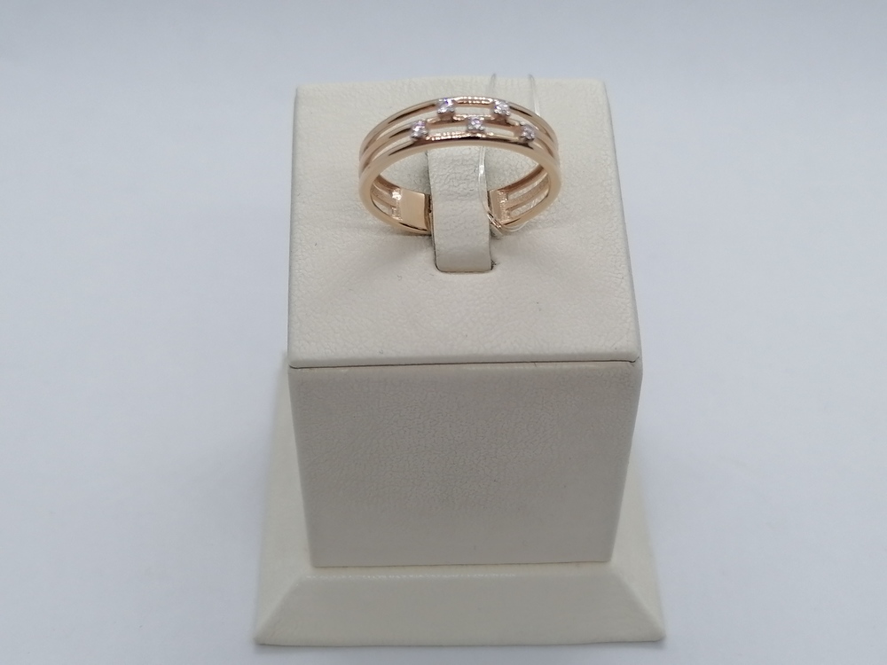 КОЛЬЦО С КАМНЯМИ (Au 585)