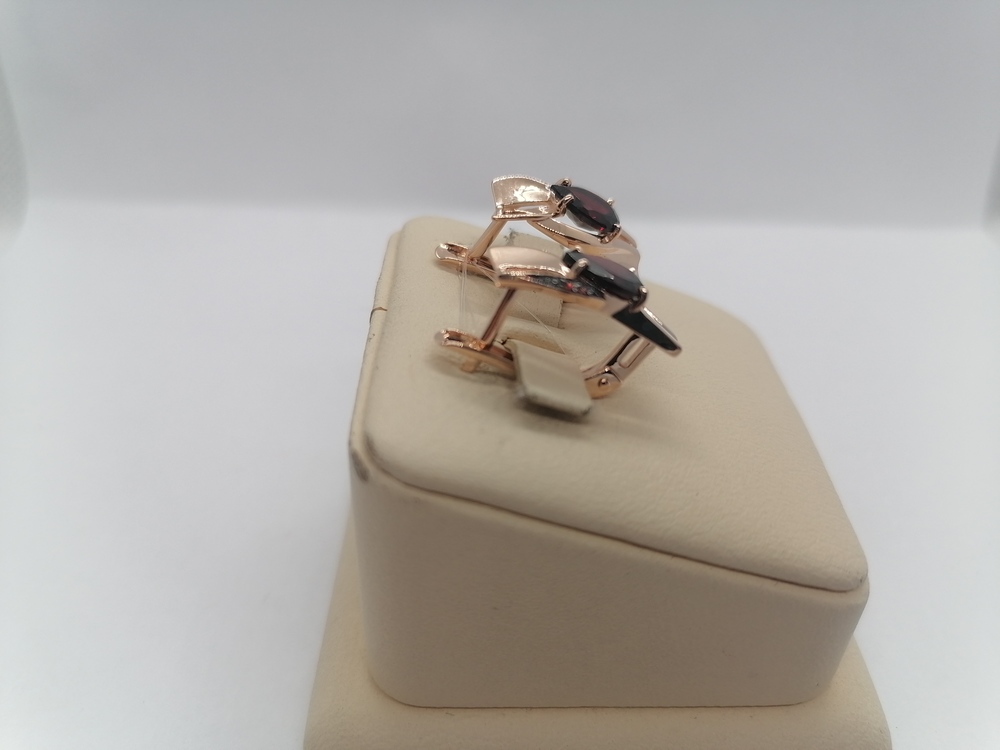 СЕРЬГИ ГРАНАТ с камнями (Au 585)