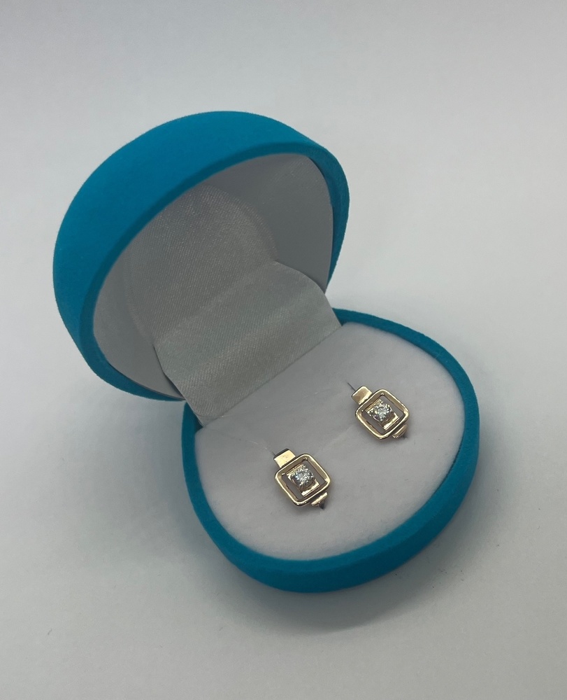 СЕРЬГИ С КАМНЕМ (Au 585)