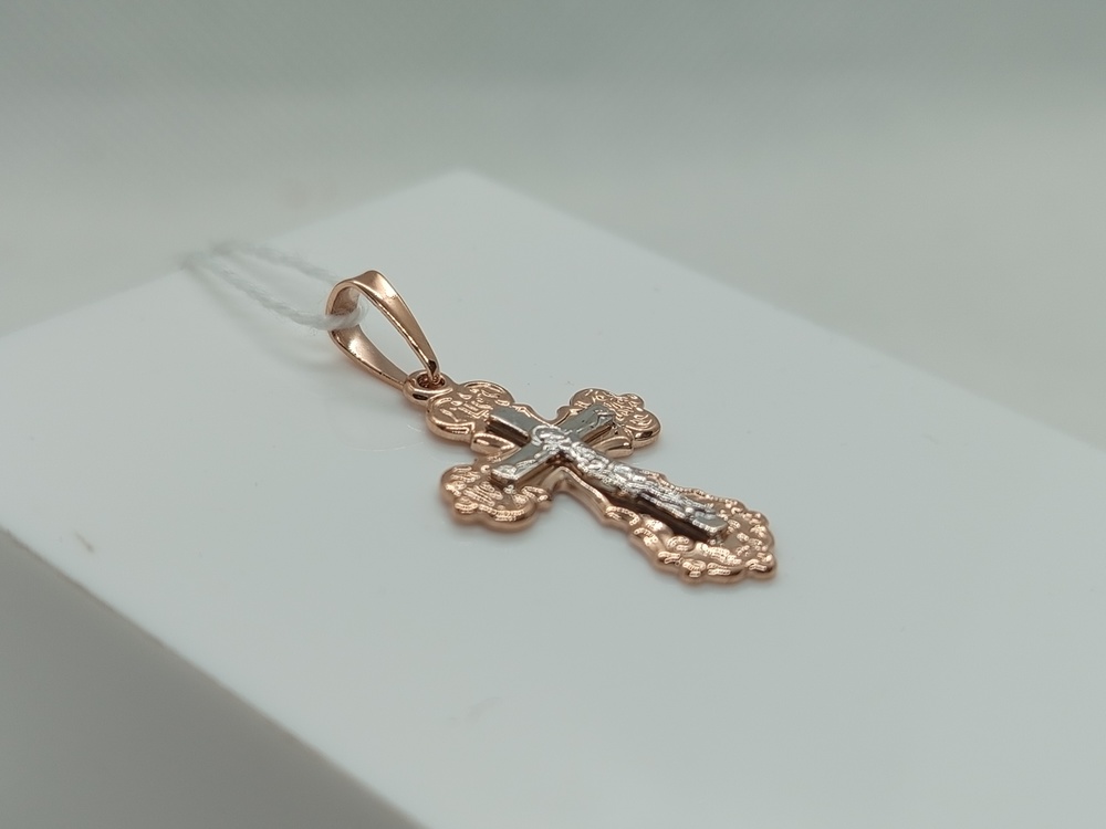 ПОДКБК585 ПОДВЕСКА КРЕСТ БЕЗ КАМНЯ (Au 585)