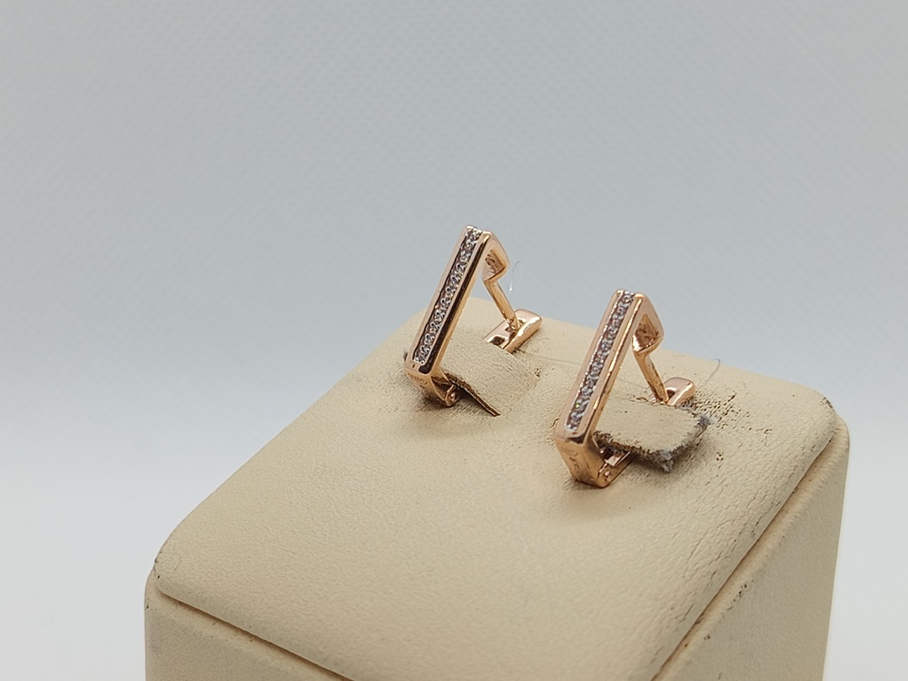 СЕРЬГИ С КАМНЕМ (Au 585)