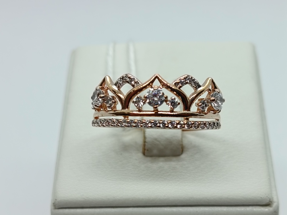 КОЛЬЦО С КАМНЯМИ (Au 585)