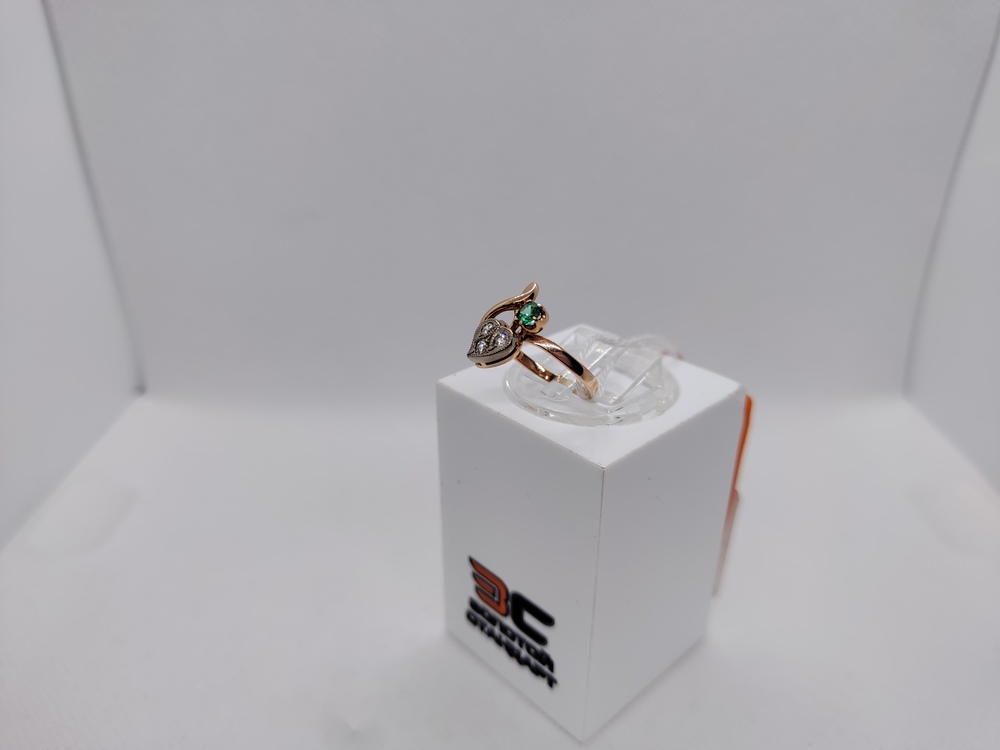 КОЛЬЦО С КАМНЯМИ (Au 585)