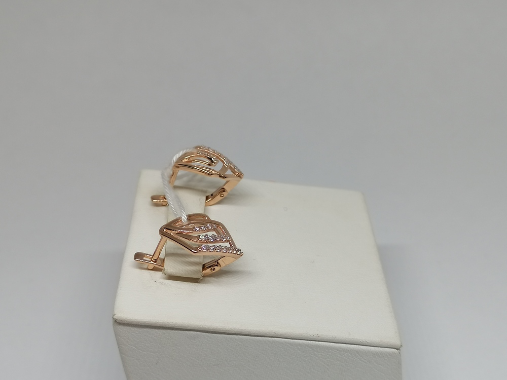 СКМИ585 СЕРЬГИ С КАМНЯМИ (Au 585)