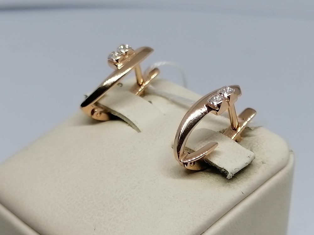 СКМИ585 СЕРЬГИ С КАМНЯМИ (Au 585)