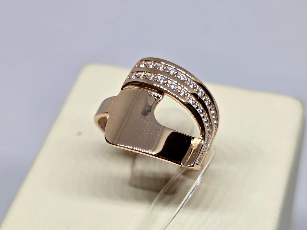 КОЛЬЦО С КАМНЯМИ (Au 585)