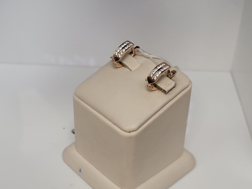 СКМИ585 СЕРЬГИ С КАМНЯМИ (Au 585)