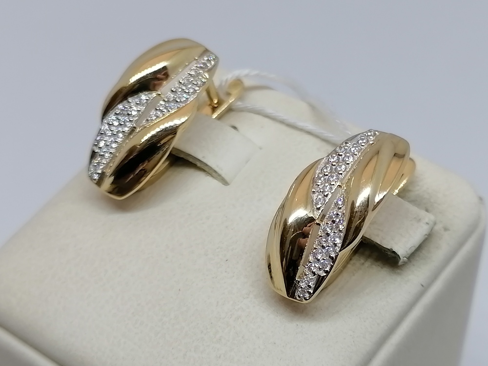 СКМИ585 СЕРЬГИ С КАМНЯМИ (Au 585)