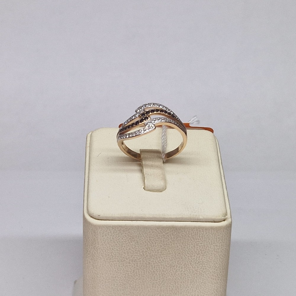 КОЛЬЦО С КАМНЯМИ (Au 585)