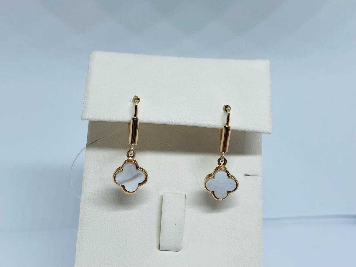 СЕРЬГИ С КАМНЕМ (Au 585)