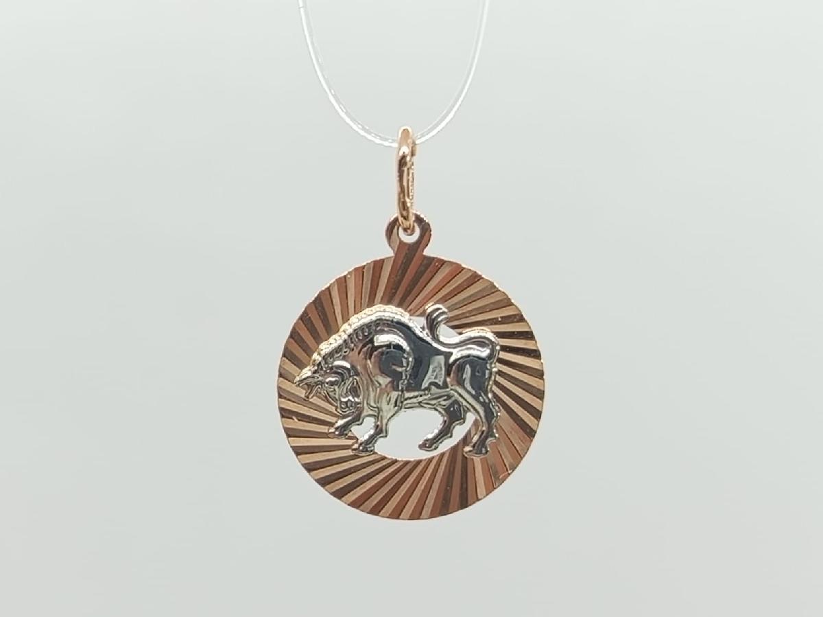 ПОДВЕСКА ЗНАК ЗОДИАКА ТЕЛЕЦ (Au 585)