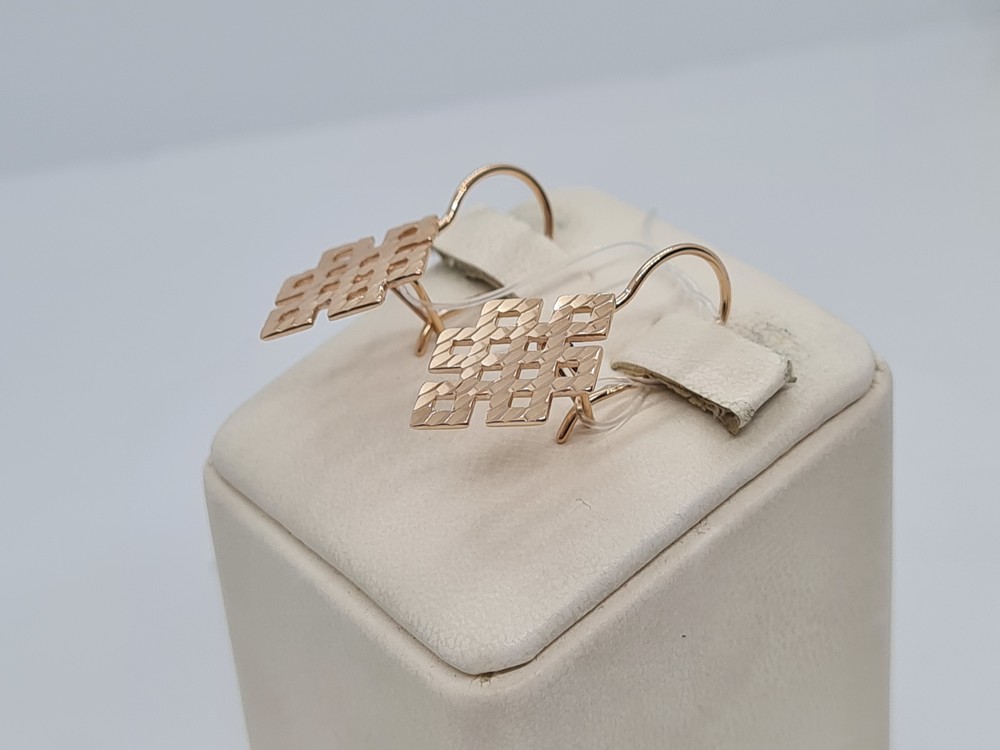 СЕРЬГИ ПЕТЕЛЬКА без камня (Au 585)