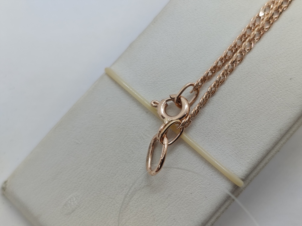 ЦЕПЬ ПУСТОТЕЛАЯ Ромб двойной (Au 585)