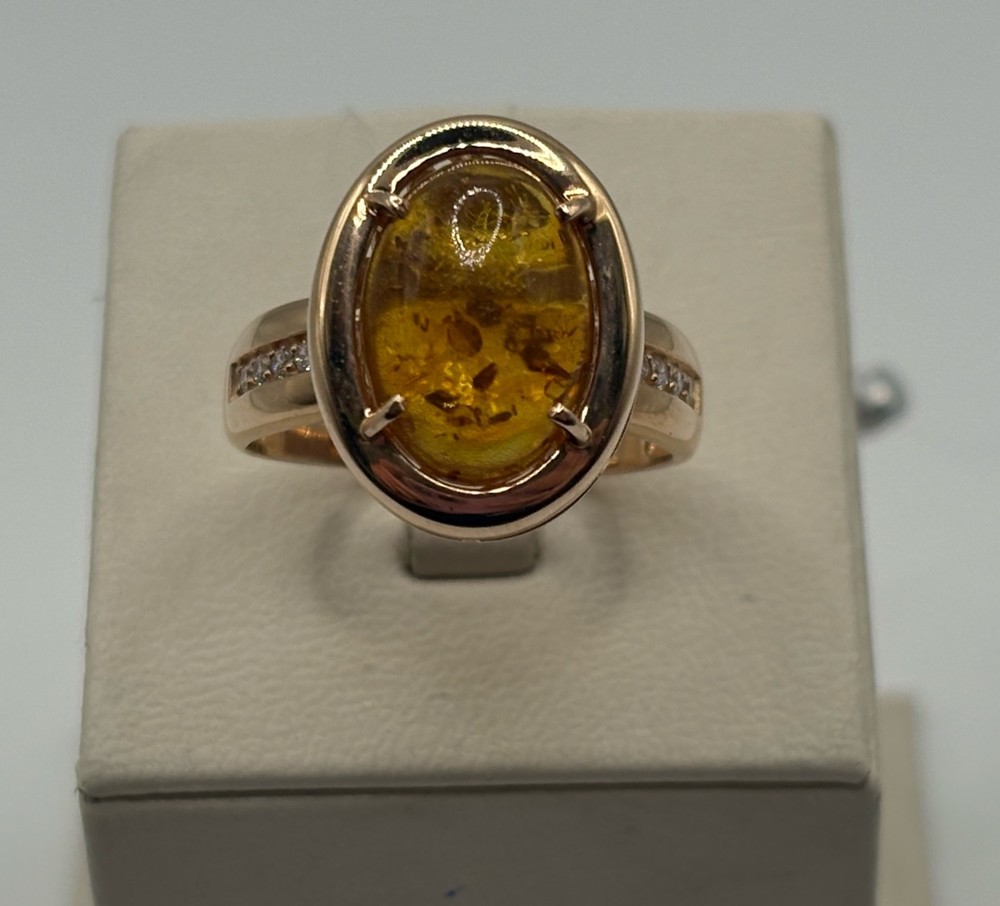 КОЛЬЦО ЯНТАРЬ (Au 585)