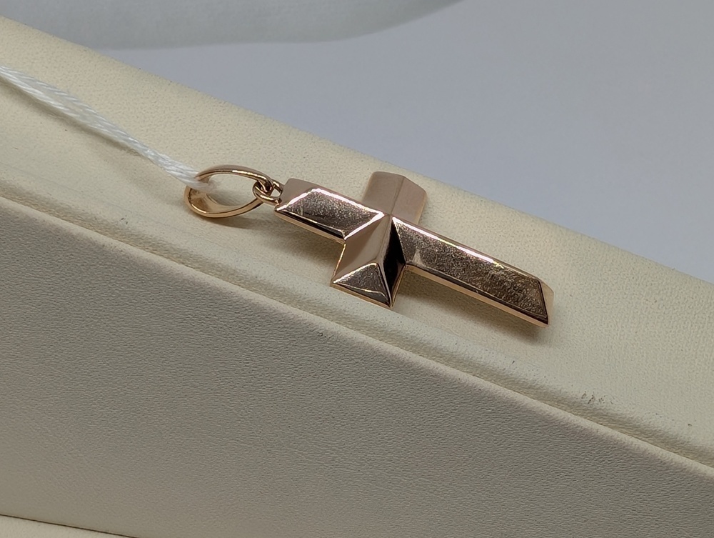 ПОДВЕСКА КРЕСТ БЕЗ КАМНЯ (Au 585)