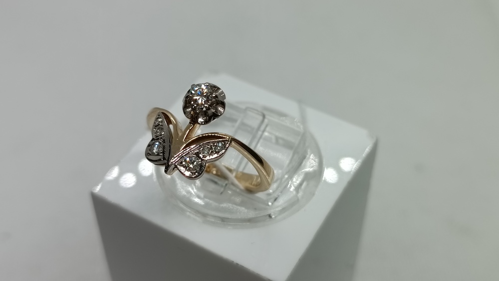 КОЛЬЦО БРИЛЛИАНТ Au 750