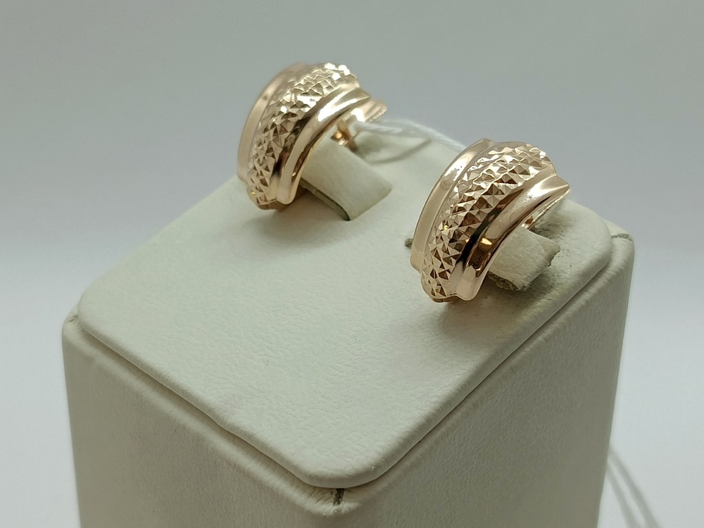 СБКМ585 СЕРЬГИ БЕЗ КАМНЯ (Au 585)