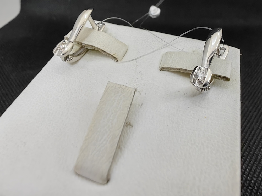 СЕРЬГИ БРИЛЛИАНТ (Ag 925)