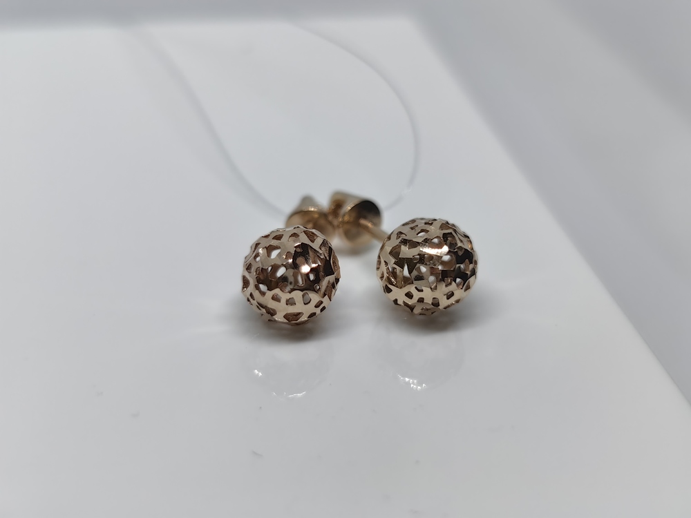 СЕРЬГИ ПУСЕТЫ без камня (Au 585)