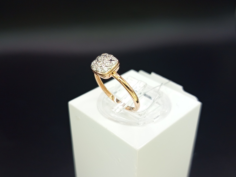 КОЛЬЦО С КАМНЯМИ (Au 585)