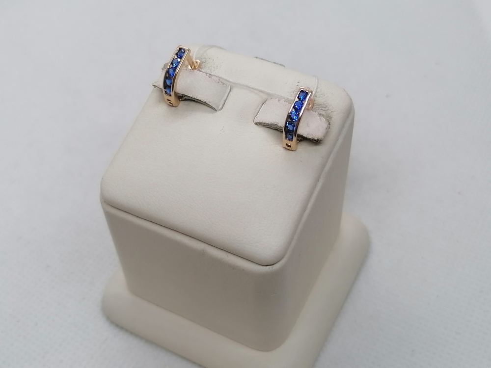 СКМИ585 СЕРЬГИ С КАМНЯМИ (Au 585)