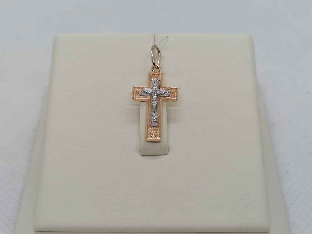 ПОДВЕСКА КРЕСТ без камня (Au 585)