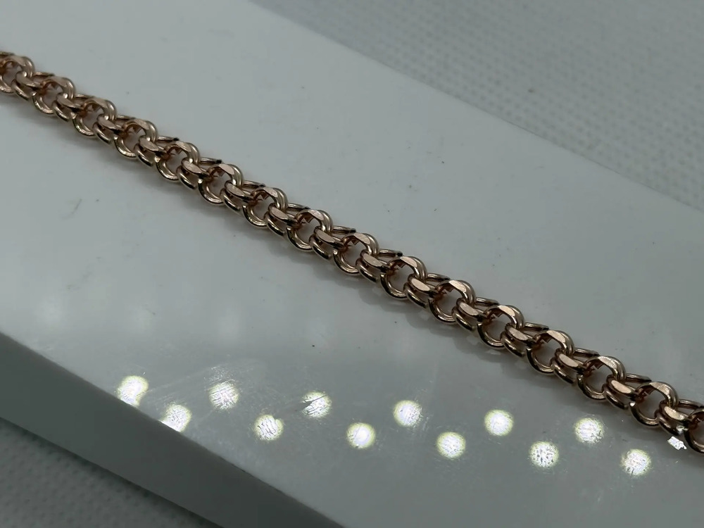 БРАСЛЕТ ПУСТОТЕЛЫЙ Бисмарк (Au 585)