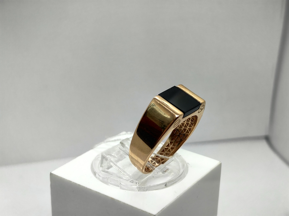 КОЛЬЦО ПЕЧАТКА оникс (Au 585)