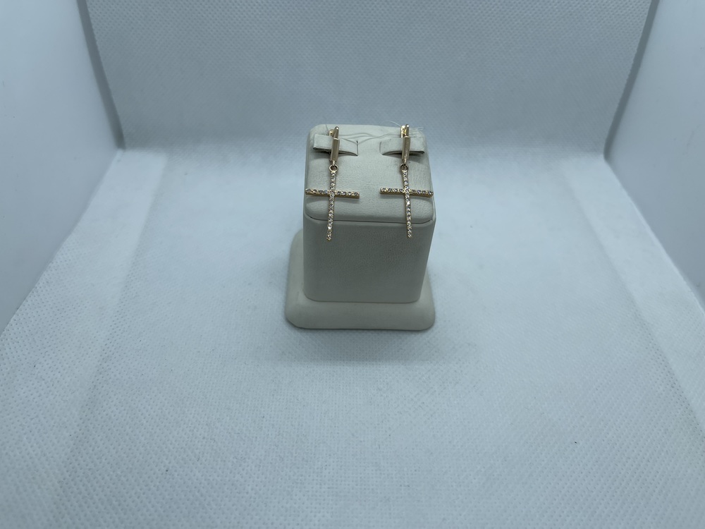 12168 СЕРЬГИ С КАМНЯМИ (Au 585)