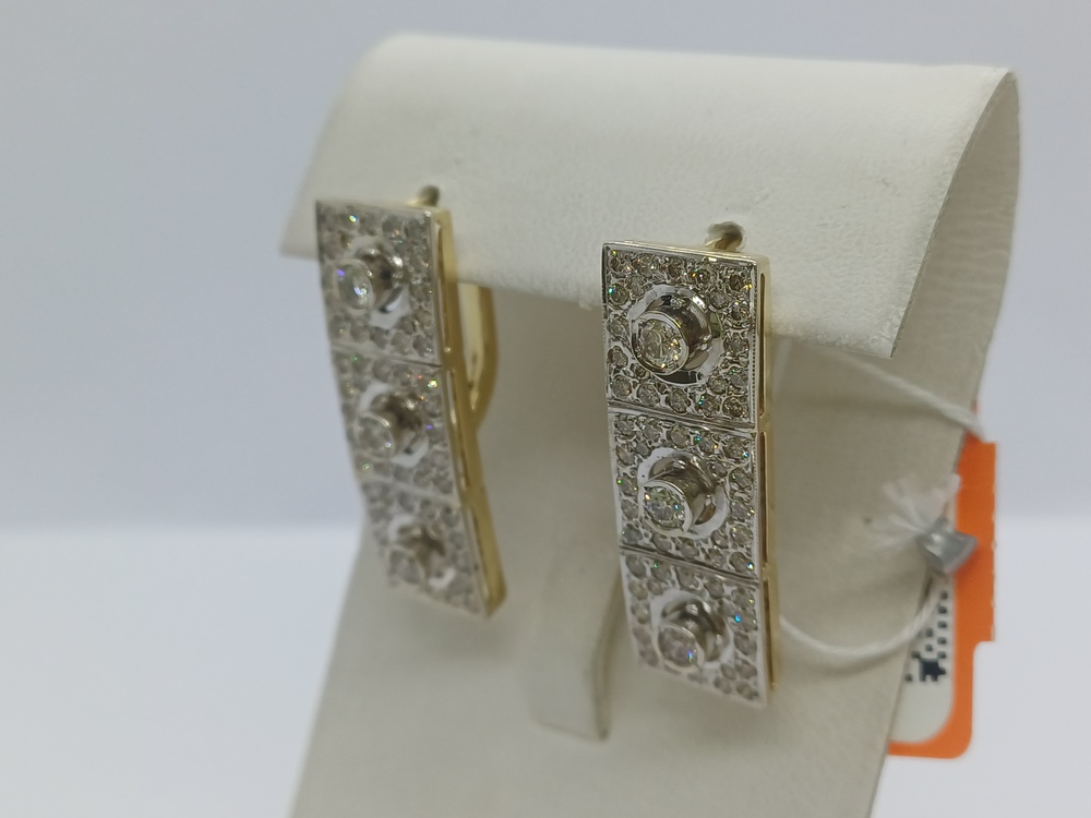 СЕРЬГИ БРИЛЛИАНТ Au 500