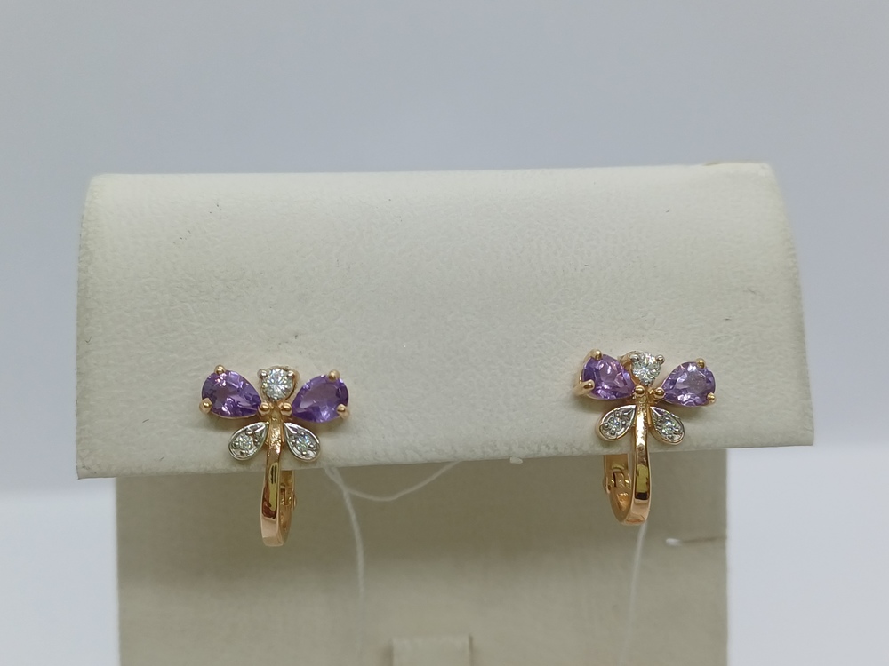 СЕРЬГИ С КАМНЯМИ (Au 585)