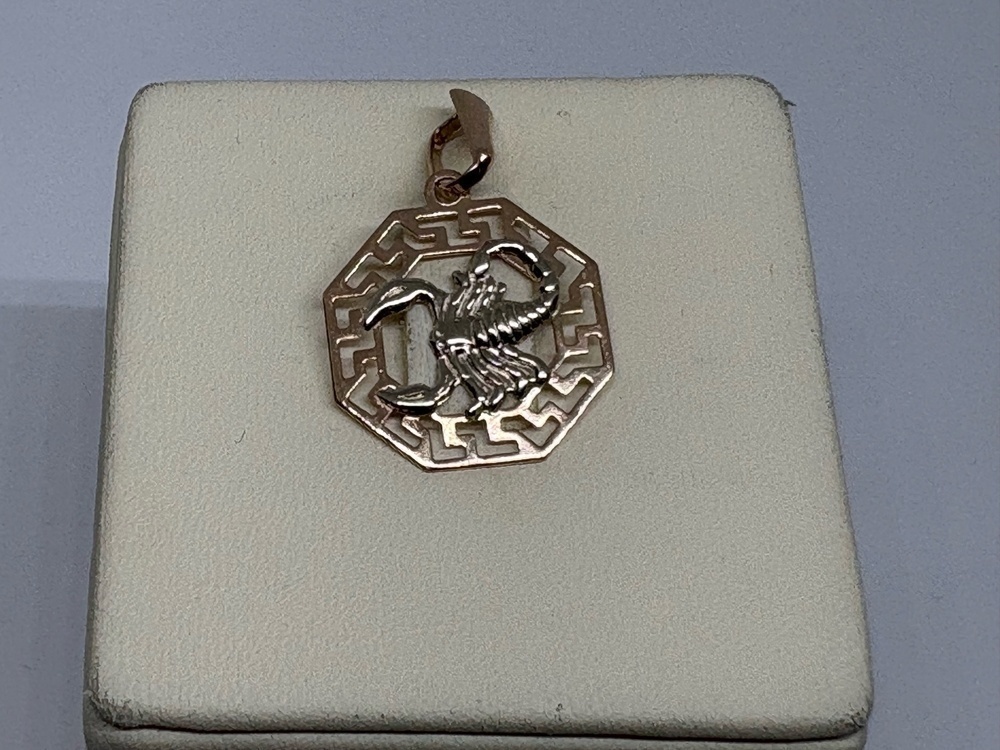 ПОДВЕСКА ЗНАК ЗОДИАКА СКОРПИОН Au 585